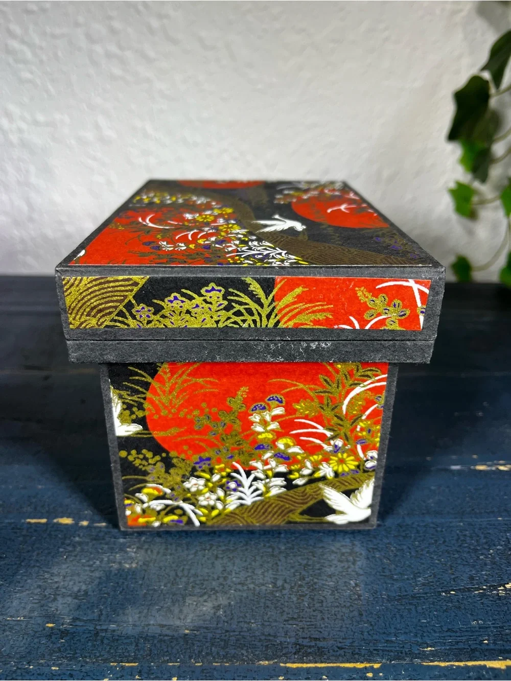 Vintage Jan McGregor Studios Handcrafted Washi Paper Tea Box